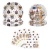 BAIFNEZ 40Pcs Cat Birthday Party Plates Napkins, Cat Party Supplies paper plates, kitten birthday Disposable Tableware Decorations