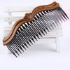 8Pcs Plastic Wood Grain Hollow Hair Side Combs Retro Hair Comb Pin Clips Headdress with Teeth for Lady Women Girls Hair Styling Accessories[comb size (L*W): 13.5x4.8cm/5.3x1.78inch ]