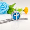 YOUFENG Essential Oil Necklace Diffuser Family Tree of Life Necklace Pendant Aromatherapy Locket Mother's Day Gifts (Cross diffuser necklace)
