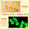 Chitidr Glow in The Dark Rubber Ducks 2.2'' Luminous Mini Rubber Duck Fluorescent Tiny Ducks Light up Floating Squeaky Bathtub Toys for Baby Showers Summer Beach Pool Party Games(50 Pcs, Colorful)
