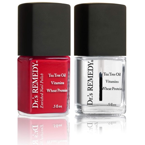 Dr.'s Remedy Enriched Nail Polish - Clarity Coral With Base Coat