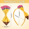 PEUTIER Yellow Pencil Headband, Cute Back to the School Headband Pencil Bow Hair Band Return to School Hair Accessories Gifts for Student Birthday Party Supplies