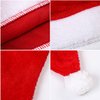 Aneco 8 Pack Christmas Hats Red Plush with White Cuffs Plush Fabric Santa Hat for Christmas Costume Party and Holiday Event
