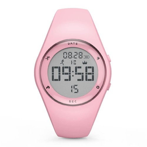 Focwony Kids Digital Watch, with Pedometer, Non-Bluetooth Fitness Tracker, Waterproof Watch, Alarm Clock, Stopwatch, Great Gift for for Teens Girls Boys (Pink)