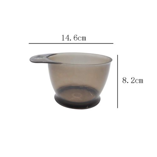 lasenersm 2 Pieces Hair Color Bowl Hair Dye Bowl Hair Color Mixing Bowl Plastic Color Mixing Tint Bowl Hair Dye Bowl Applicator Bowl Hair Dyeing Coloring Tools for Home Salon, Transparent Black