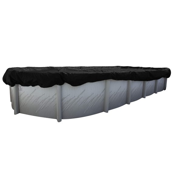 Buffalo Blizzard Deluxe Winter Cover for 18-Foot-by-36-Foot Oval Above-Ground Swimming Pools | Blue/Black Reversible | All Covers Include 3-Feet of Overlap Material to Measure 21-Feet-by-39-Feet