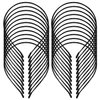 Lawie 20 Pack Black Satin Cloth Fabric Covered Thin Slim Hard Metal Headband 0.5CM Plain Wire Hair band Elastic Skinny Hair Hoop Holder Tiara Crown Base for Women Men Crafting DIY Accessories