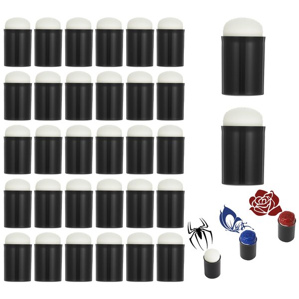 30 Pcs Craft Finger Sponge Daubers Reusable Finger Painting Sponge Easy to Clean Sponges Dauber Set Fingers Daubers for Face Painting Drawing Stamping Card Making Chalk Ink