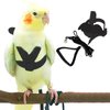 Dnoifne Pet Parrot Bird Harness and Leash, Adjustable Training Design Anti-Bite, Bird Nylon Rope with Cute Wing for Parrots, Suitable for Scarlet, Keck, Mini Macaw and Same Size Birds (Black)