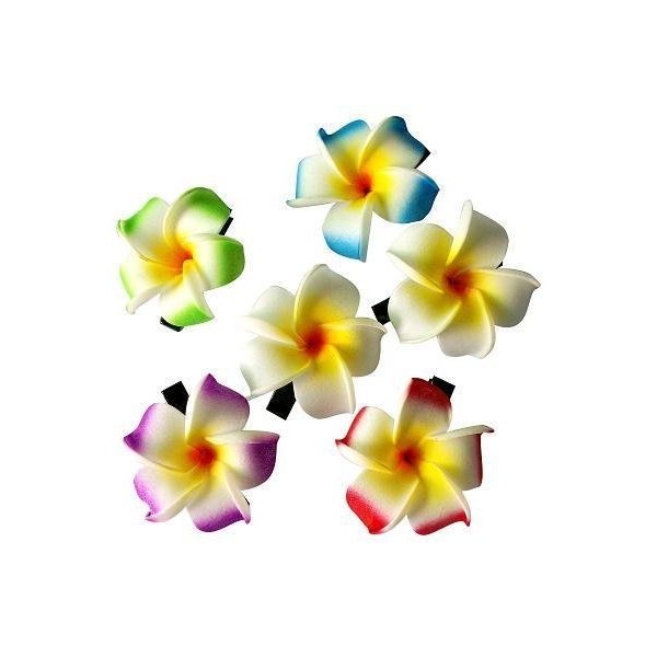 Small Plumeria Flower Hair Clips