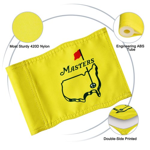 COGOLFING Golf Flag, Double-Sided Augusta National Flag, Regulation Tube Flag, Practice Putting Green Flag for Backyard Garden, Double-Sewn 420D Nylon Miniature Pin Flags, 8"L x 6"H, 3-pack