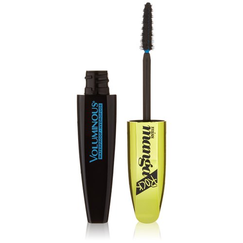 L'Oreal Paris Cosmetics Voluminous Miss Manga Rock Waterproof Mascara, 389 Blackest Black, 0.27 Fluid Ounce