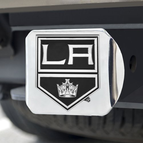 FANMATS 17160 Los Angeles Kings Chrome Metal Hitch Cover with Chrome Metal 3D Emblem