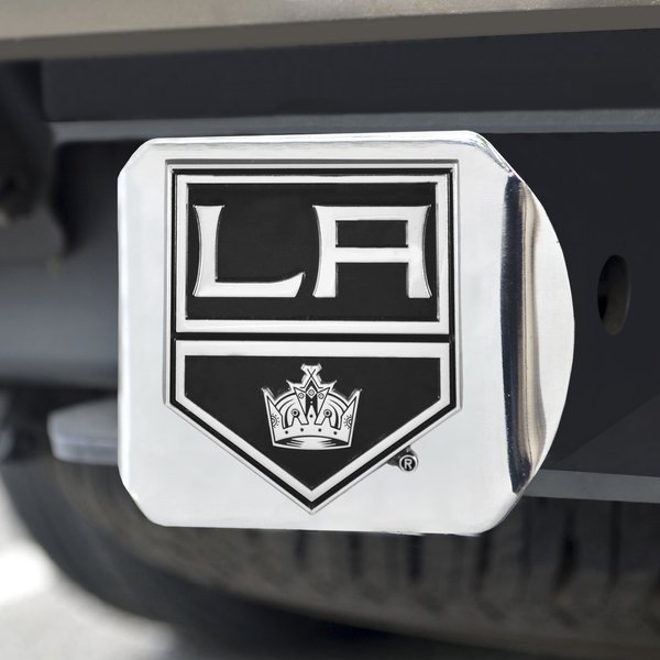 FANMATS 17160 Los Angeles Kings Chrome Metal Hitch Cover with Chrome Metal 3D Emblem