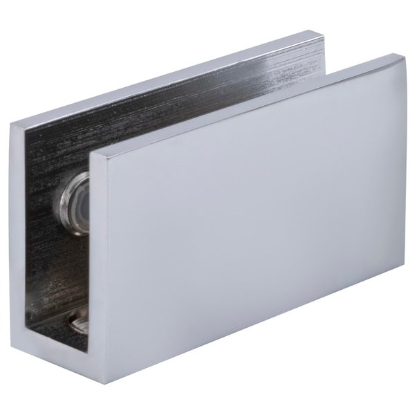 CRL Chrome Long Set Screw Glass Shelf Clamp for 1/4" to 5/16" Glass