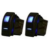 Amarine Made 2-Pack 12v 20 Amp Waterproof On-Off-On 2 Position Boat Marine DPDT 7 Pin Rocker Switch with 2 Led Lamps (Blue)