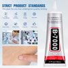 110 ml B7000 Adhesive Rhinestones Glue for Crafts, B7000 Glue Clear Glue with Glue Spreaders and Dotting Pen Tool, Multipurpose Jewlery Glue for Fabric DIY Craft Makeup Shoes Jewelry Making Nail Art