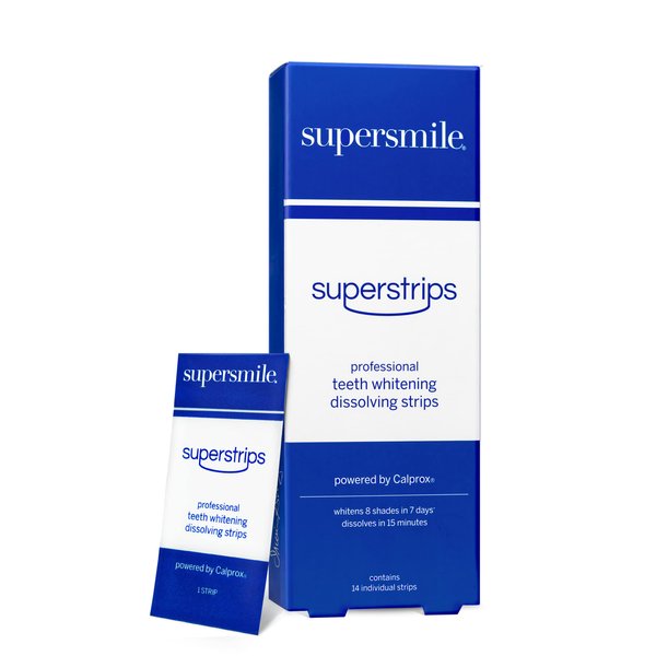 Supersmile Dissolving Superstrips - Professional Teeth Whitening Strips - Enamel Safe Teeth Whitener For Sensitive Teeth