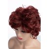 Beweig Short Wavy Wine Red Wigs for Women Fluffy Wavy Layered Wigs Synthetic Heat Resistant Halloween Cosplay Hair Wig with Wig Cap