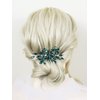 Green Rhinestone Bridal Wedding Hair Comb for Women Accessories Brihasory Handmade Headpieces for Brides Elegant Party Prom Tiaras for Girls and Women Valentine's Day Bridesmaid Gifts