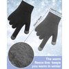 6 Pieces Kids Winter Hat Glove Scarf Sets Knitted Toddler Cap Beanie Touchscreen Mitten Neck Warmer for Boys Girls 5-14 Years (Grey, Black)