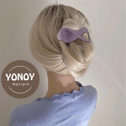 YONOY 6 Pcs French Concord Flat Hair Clips for Women, Curved Hair Claw Clips Alligator Hair Barrettes Volume for Thick Thin Curved Hair No Slip Grip Strong Hold Banana Hair Styling Hair Accessories