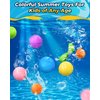 SOPPYCID Water Balloons Reusable 18PCS Fast Fill Self-sealing, Silicone Water Balls Refillable Splash for Girls and Boys Ages 3-12 Years Old, Summer Fun Water Pool Beach Toys Outdoor Backyard Activity