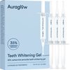 Auraglow 35% Teeth Whitening Gel Syringe Refill Pack, 35% Carbamide Peroxide, 30 Whitening Treatments, (3) 5mL Whitening Gel Syringes, Sensitive Teeth Whitening
