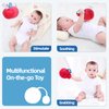 Jollybaby Soft Plush Stuffed Black and White Oball with Rattle Toys for Infant Baby 0-3-6 Months, High Contrast Sensory Rattles Teething Ball Toys for Baby, Newborn Boy Girls Shower Gifts