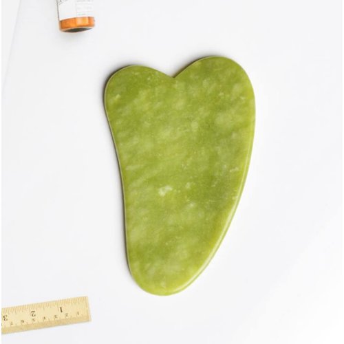 Jade Roller Facial Massage Beauty Care with Gua Sha for Face Eyes Cheeks Forehead - Anti Aging Beauty and Skincare Tool