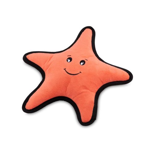 Beco Starfish Friend Soft Squeaker Dog Toy Made with Recycled Materials, Double Stitched & Layered, Medium for All Dog & Puppy Sizes