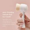 Nooni Pore Cleansing Tool - Manual Dual Brush | Facial Massager and Exfoliator, Soft Bristle & Silicone Brush, 1 Count