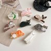 Adorable Cat Hair Clip Set - Animal Hair Barrettes for Girls, Women - Novelty Fun Hair Accessories (Orange cat)