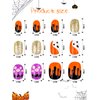 144PCS Halloween Short Press on Nails, False Nail Kids Full Cover Fake Nails Artificial Nail Tips Short False Fingernails for Girls Gift Nail Art Decoration