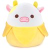 LXSLFY 11inch Cute Banana Cow Plush, Cow Stuffed Animals Kawaii Cow Pillow Gifts for Kids Girls Boys Birthday Christmas Home Decora (Banana Cow)