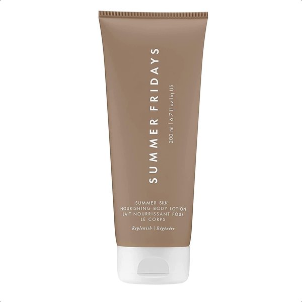 Summer Fridays Summer Silk Nourishing Body Lotion - Hydrating Body Lotion with Hyaluronic Acid, Shea Butter, Grapeseed Oil, and Cocoa Butter - Non-Greasy Body Lotion for Everyday Use (6.7 Fl Oz)