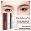 LXZJJM Eyebrow Stamp Stencil Kit,Long-lasting,Natural and Smooth Texture,Includes 10 Brow Shapes & Stamps,Reusable eyebrow stencils (dark brown)