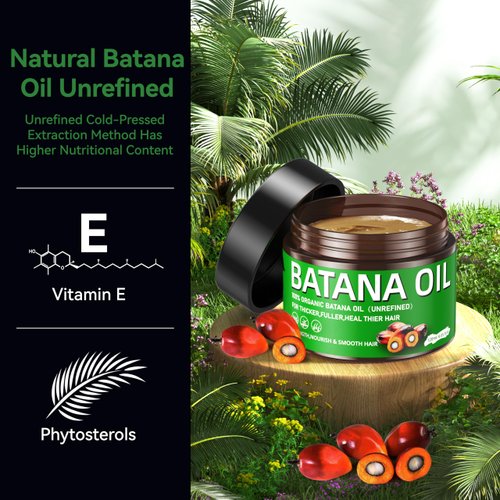 ZIIDII Raw Batana Oil for Hair Growth 100% Natural Raw and Pure Unrefined Batana Oil Dr. Sebi Organic Hair Oil,Prevent Hair Loss,Restores Damaged Hair and Scalp,Moisturize Scalp 4.05 OZ