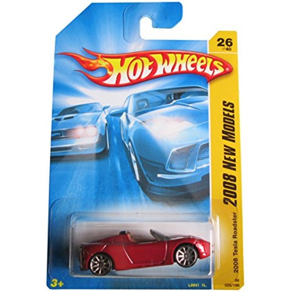 Hot Wheels Tesla Roadster 2008 New Models RED Tesla Roadster First Edition 1:64 Scale Collectible Die Cast Metal Toy Car Model #26