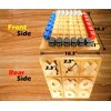 FINENI Dice Battle and TicTacToe Dual Sides Board Games, Wooden Coffee Table Games for Adults, 2~4 Player Bar Dice Games, Indoor Tabletop Game & 4 Players Wood Table Top Dice Game (Dual(2~4)/Log)