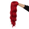 Dai Cloud Red Wigs with Bangs for Women Long Curly Wavy Synthetic Women wig Cosplay Daily Party Hair Halloween Wigs