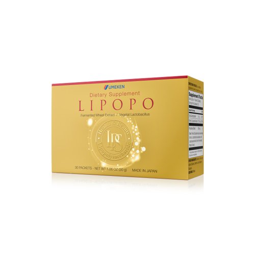 Umeken Lipopo - Lipopolysaccharide, Beta-glucan from Yeast, Lactic Acid Bacteria, and Vitamin C. Made in Japan. (Small 30Pk)
