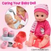 TUZT Baby Doll Accessories Playset, Baby Doll Care Toys with Changing Bag Backpack Feeding Set Baby Doll Nappies Bottle Bath, Birthday Toys for Kids Girls (Baby Doll Not Included)