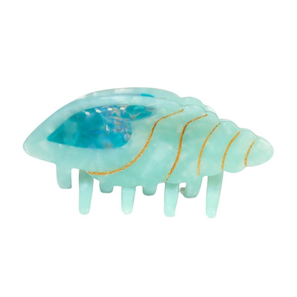 Sea Conch Hair Clip,Acetate Claw Clips,Hair Clips for Women,Green
