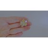 Small mini gold metal ab crystal flower hair claw clip
