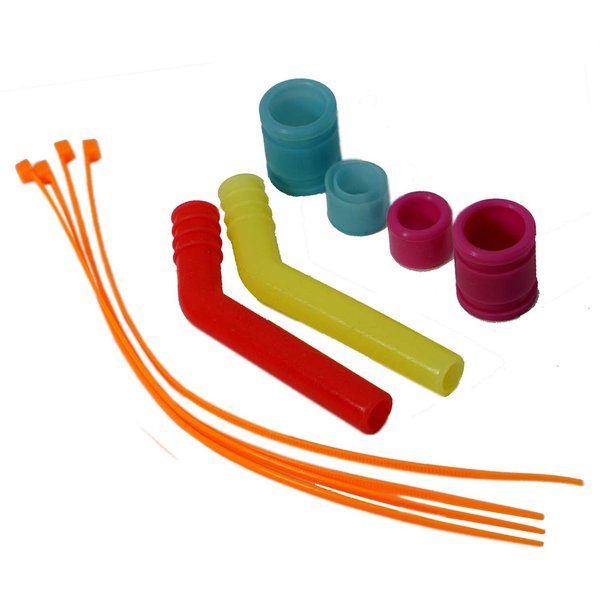 2Set ShareGoo Exhaust Pipe Tubing,Silicone Exhaust Extension Tube Compatible with HSP Traxxas Redcat 1/10 RC Nitro Car Buggy Truck