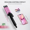 Newest Mini Hair Crimper 2 Adjustable Temperature, janelove 1/2 Inch Beach Waves Curling Iron, Hair Waver for Short & Medium Hair, Home and Travel Friendly Crimper Hair Tool, Dual Voltage