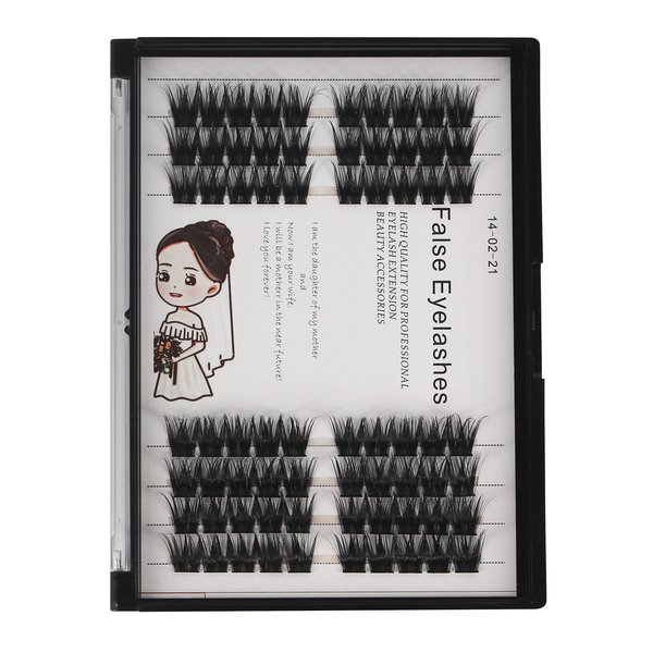 Bodermincer 70pcs D Curl DIY Segmented Cluster Eyelash Extension Natural Home Eyelash Extension (20mm)