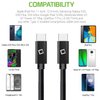 Dual USB-C/PD 60W Fast Charging Cord Compatible with BlackBerry KEY2 Plus 5Gbps Data Transfer for Power Delivery Hi Capacity Charging (White)