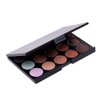 15 Shades Colour Concealer Makeup Palette Kit Make Up Set + Oval Make up Brush
